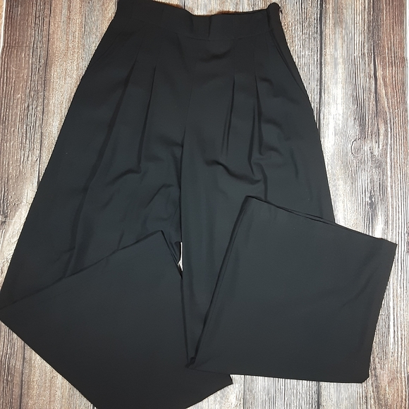 Lafayette 148 New York Pants - Lafayette 148 black wool wide leg high rise pant